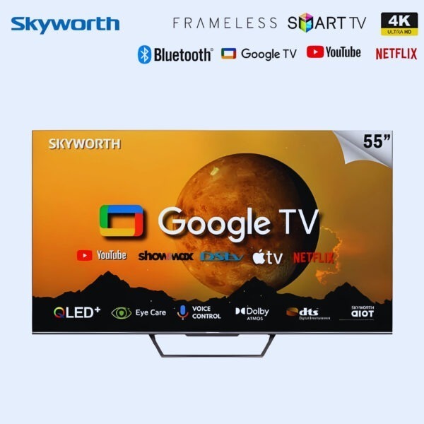 Skyworth 50SUE9500 - 50" 4K QLED 2022 Frameless Google TV (Black)
