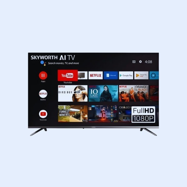 Skyworth 43E3A 43" Frameless FHD Smart Android TV - Black