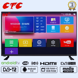 CTC 32-inch HD LED TV - Freeview (DVB-T2) | USB & HDMI Ports