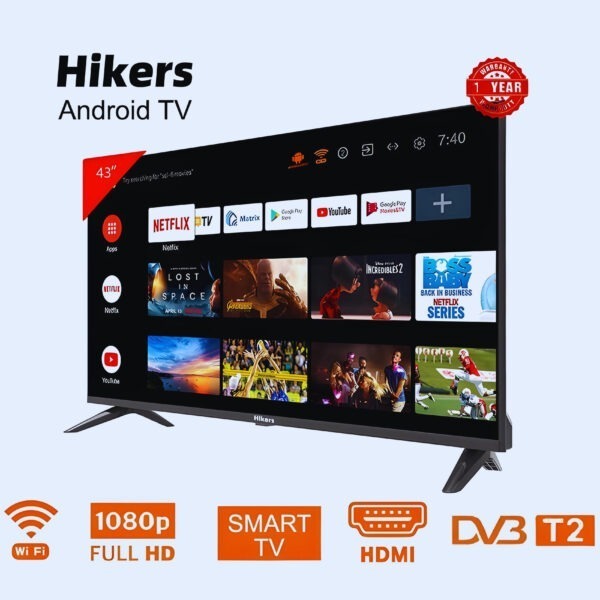 Hikers 43" Frameless FHD Smart Android TV