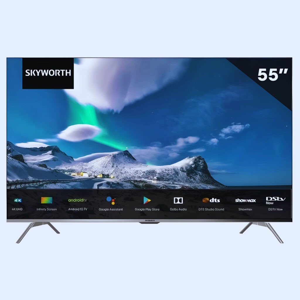 Skyworth 55G3A - 55-Inch 4K UHD Frameless Smart Android TV - Black