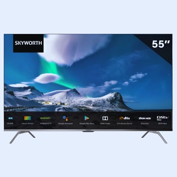 Skyworth 55G3A - 55-Inch 4K UHD Frameless Smart Android TV - Black