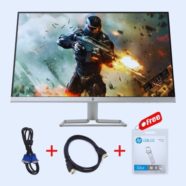 HP 27f 27" Ultra-Slim IPS Full HD+ LED Monitor with 32GB Flash Drive - VGA & HDMI Inputs