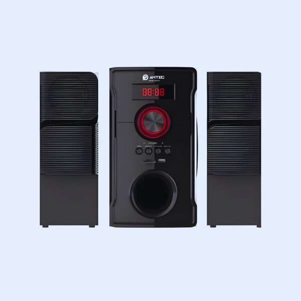 Amtec X-BASS Subwoofer Multimedia System (BT/FM/USB) - Black