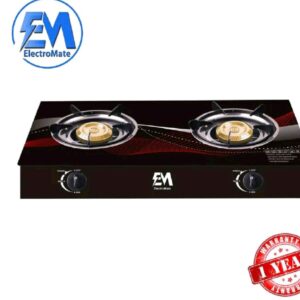 Electromate Ignite Pro: Double Burner Glass Top Gas Stove