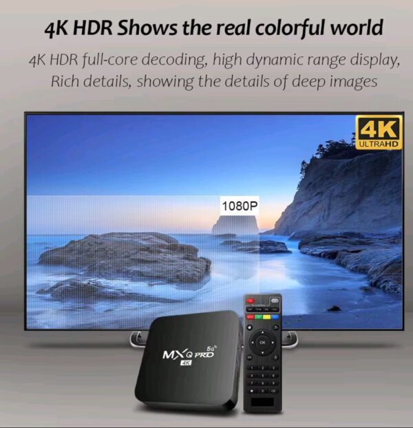 MXQ-PRO 4K Android 10.0 Smart TV Box - Dual-Band WiFi Media Player