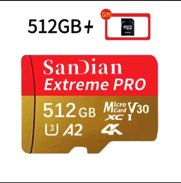 SanDisk Extreme PRO 512GB microSD Card: 4K UHD V30 A2 Speed + Free Adapter