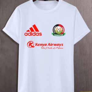 Official FKF Kenya Football T-Shirt - Green Round Neck