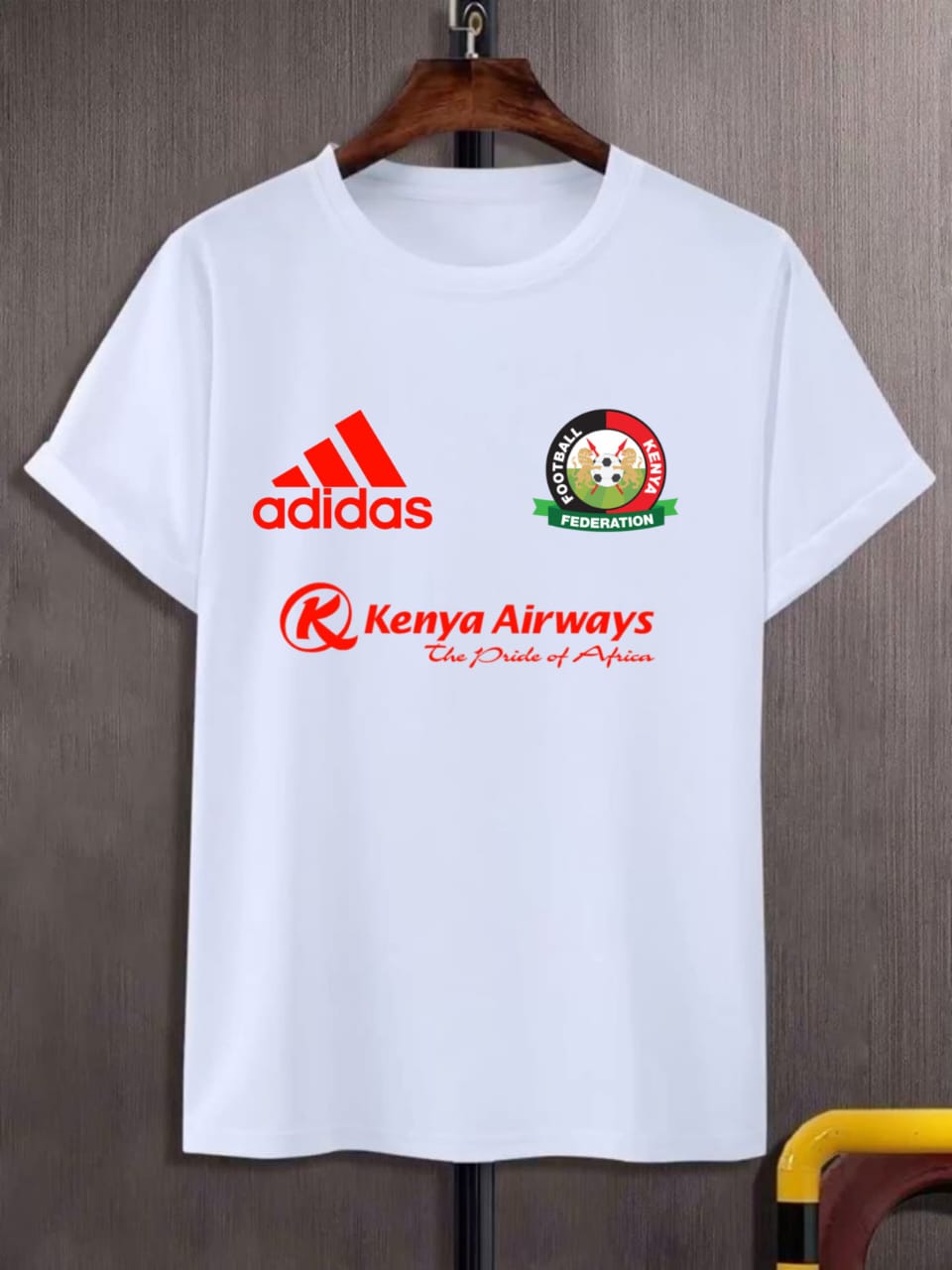 Official FKF Kenya Football T-Shirt - Green Round Neck