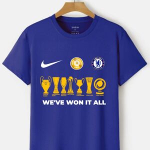 World Champions Blue Round Neck T-Shirt - Victory Style